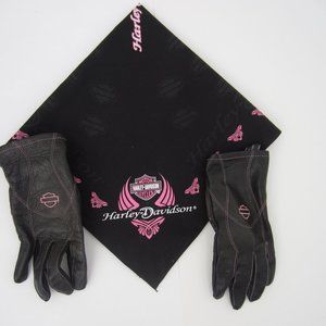New! Womens Harley-Davidson Gloves, Bandana, (L)